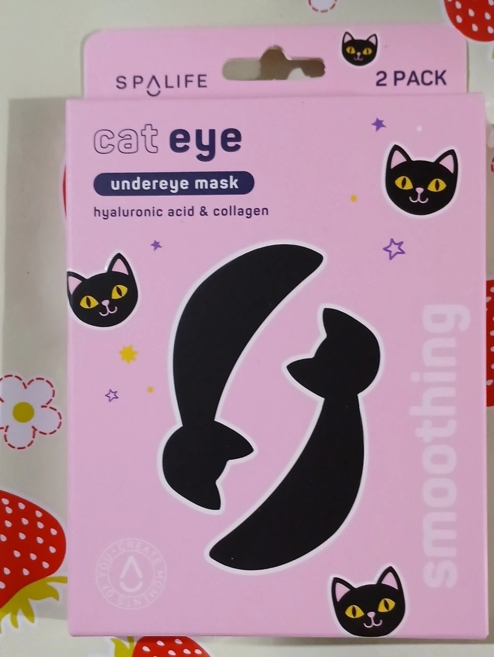 SPALIFE Cat Eye Under-Eye Mask Hyaluronic Acid & Collagen 2-Pack NIB